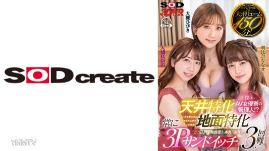 1073DSVR-1142 【VR】【天井特化×地面特化】僕はAV女優寮の管理人！？どこを見ても美顔面&美乳に溺れる常に3Pサンドイッチ×3回戦！ 大槻ひびき 大浦真奈美 朝比奈ななせ