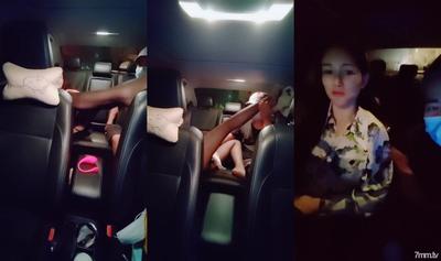 2022.6.10,【不知天地為何物】,極品美少婦,車內與男友邊走邊調情,後排車震