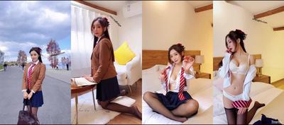 [Need Goddess ❤️Super Nuclear Bomb] Showman&quots Top Goddess &quotWang Xinyao&quot Latest Private Shot JK ​​Mai Uniform