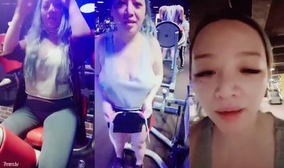 色膽巨乳台妹~【超辣網紅小婕】公園勾引路人 健身房露出
