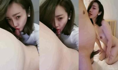 침대 위의 궁극의 유혹, 오빠와 함께 얼굴을 섹시하고 요염하게 보여주고, 입으로 큰 거시기가 너무 섹시해 보입니다.